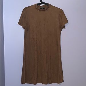Brown suede dress